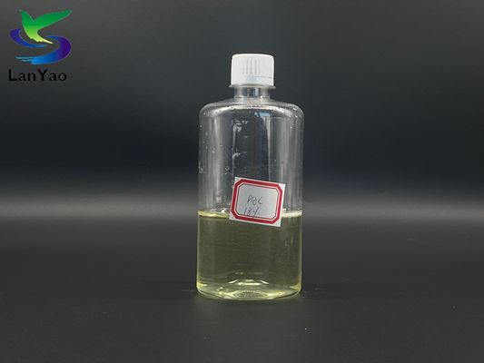Trattamento dell'acqua trasparente giallastro PAC Liquefatto con un tenore compreso tra il 10 e il 18% per un'efficace rimozione delle COD e delle BOD